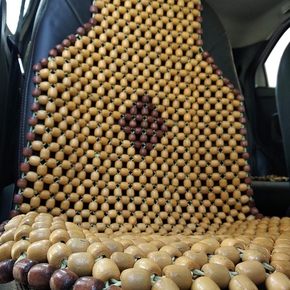 Acupuncture Design Wooden Car Bead Seat Cover Cushion Mat ( Universal Fit) - Picture 3 of 7